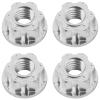 Vgoohobby 4Pcs Hexagonal Nuts, M4 Aluminum Alloy RC Wheel Hex Nuts Compatible with HSP Sakura D3 D4 1/10 RC Car (Silver) view 1