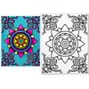 11x14 Mandala Canvas Painting | Abstract Coloring | Pre Drawn Stretched Canvas | Retro Artwork | Adult Sip and Paint Party Favor | Therapeutic Painting view 1