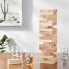 Game Night Tipsy Tower Glass Drinking Game Set w/Wooden Blocks & 4 Lead-Free Shots-Ideal Gift for Birthdays, Father's Day & More, 1 Count (Pack of 1), Brown view 4