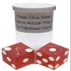 19mm Craps Dice Pair Matching Serial Numbers - Authentic Las Vegas Casino Table-Played Dice (Mandalay Bay (Red Frosted)) view 2
