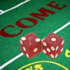 19mm Craps Dice Pair Matching Serial Numbers - Authentic Las Vegas Casino Table-Played Dice (Mandalay Bay (Red Frosted)) view 3