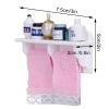 Dollhouse Towel Rack, 1:12 Towel Rack Makeup Cosmetic Set Dollhouse Bathroom Accessories view 3