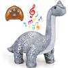 TOY Life Remote Control Dinosaurs - Walking Electronic, Plush Brontosaurus & Stuffed Animal - RC Dinosaur Gift for Kids 3-7+ view 1