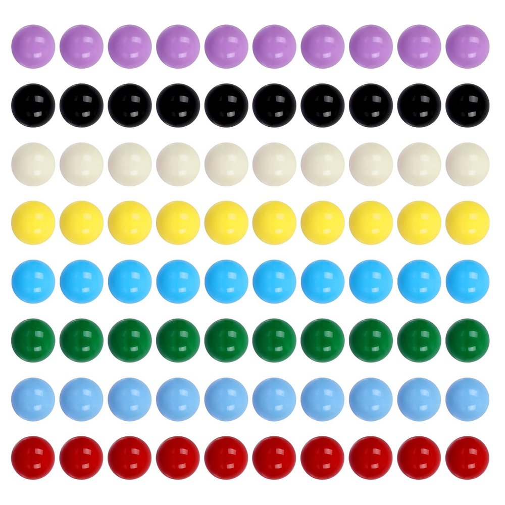 Laviesto Game Replacement Balls, 80 Pieces Acrylic Colored Balls for Games-Board Games,Chinese Checkers Marbles,Aggravation Game,Marble Run Toy-14mm/8 Colors