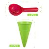 TOYANDONA 10pcs Plastic Ice Cream Cones Scoop Cones Beach Toy Kids Sand Mold Set Seaside Play Sand Toys for Outdoor Beach Toys Set(Random Color) view 2