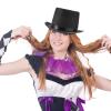 SATINIOR 6 Pcs Felt Bowler Top Hats Bulk for Magician Steampunk Halloween Costume Dress up Men Women Cosplay Party (Top Hat,Black) view 4