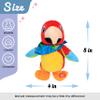 Hopearl Talking Parrot Repeats What You Say Walking Electric Interactive Animated Toy Speaking Plush Buddy Gifts for Toddlers Birthday Festival Holiday, 8'' view 2