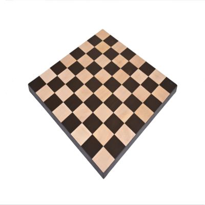 Borderless Ebony Wood End Grain Chess Board | 50 MM Square | Minimalist Design | Taj Chess Store