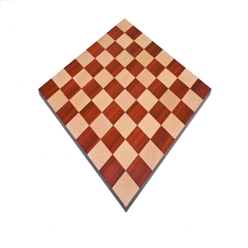 Borderless Minimalist Design Chess Board | 50 MM Square | End Grain Chess Board in Bud Rosewood (Paduak) | Taj Chess Store