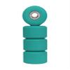 Teak Tuning Apex 71D Urethane Fingerboard Wheels, New Street Shape, 7.7mm Diameter, Ultra Spin Bearings - Made in The USA - Teak Teal Colorway view 2