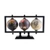 Rely+ Set of 3 4'' Earth Globe for Desk Elegant Office Decor World Globe Sturdy Metal Stand (NOT PLASTIC!) - Rotating Desktop Globes For Geographic Home Table Gift for Adult Decorative Book Shelf view 1