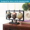 Rely+ Set of 3 4'' Earth Globe for Desk Elegant Office Decor World Globe Sturdy Metal Stand (NOT PLASTIC!) - Rotating Desktop Globes For Geographic Home Table Gift for Adult Decorative Book Shelf view 2