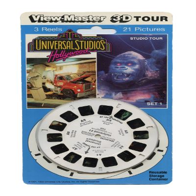 Universal Studios - Hollywood -No. 1 - Studio Tour - ViewMaster - 3 Reel Set - 21 3D Images
