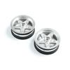 Losi Front Wheel Satin Chrome 2 22S Drag LOS43047 RC Tire view 1