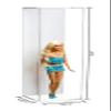 Better Display Cases Clear Acrylic Figure Display Case for Figurine Miniature Doll Bobblehead , Doll Stands (Vertical or Horizontal),Display Box,DIM: 4.88 L x 4.88 W x 18.5 H (D04/A021-WB-VWM) view 2