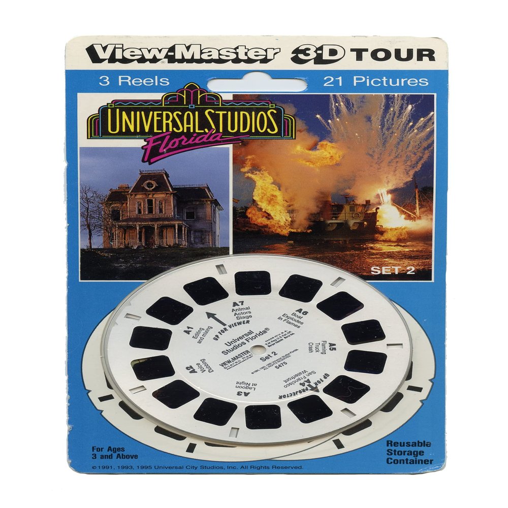 Universal Studios - Florida - No. 2 - ViewMaster - 3 Reel Set - 21 3D Images