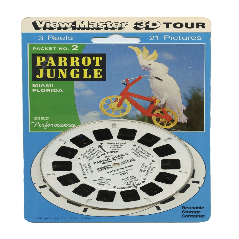 Parrot Jungle - Birds Performance - Packet No. 2 - ViewMaster - 3 Reel Set - 21 3D Images