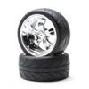 Losi Mounted RR 5-Spoke Wheel/Tire 54x30mm Chrome 2 LOS43039 RC Tire view 1