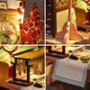 4 Sets of Chinese Art Cottage Models 3D Wooden Miniature Doll House Kits Classical Architecture DIY Birthday Prensent (Painting and Calligraphy Room with Dust Cover) view 3