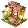 4 Sets of Chinese Art Cottage Models 3D Wooden Miniature Doll House Kits Classical Architecture DIY Birthday Prensent (Zither Room with Dust Cover) view 3