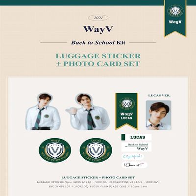 LABEL V [2021 BACK TO SCHOOL KIT MD] WAYV - LUGGAGE STICKER + PHOTO CARD SET (WINWIN ver.)