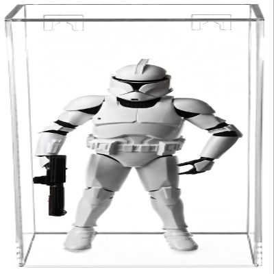 Better Display Cases Clear Acrylic Figure Display Case for Figurine Miniature Doll Bobblehead or Action Figure, Doll Stands (vertical or horizontal),Display Box,DIM: 6"L x 6"W x 15"H (D03/A078-CB-VWM)