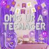 Fangleland 13th Birthday Decorations for Girls Purple OMG UR A TEENAGER Balloons Sash Teens Happy 13th Birthday Cake Topper Fringe Curtain view 2