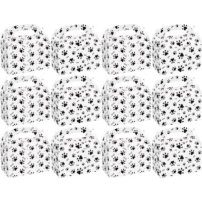12 Pcs Dog Pet Paw Puppy Theme Party Candy Cake Box Set for Kids Birthday Baby Shower Decor