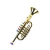 ToysCentral Basics Trumpet Toy Musical Instrument Interesting Funny Party Supplies Birthday Musical Instrument Toy for Children Kids Toddlers, Golden view 1