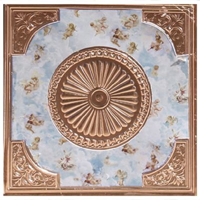 Melody Jane Dollhouse Copper Square Ceiling with Angels & Clouds Miniature Light Accessory