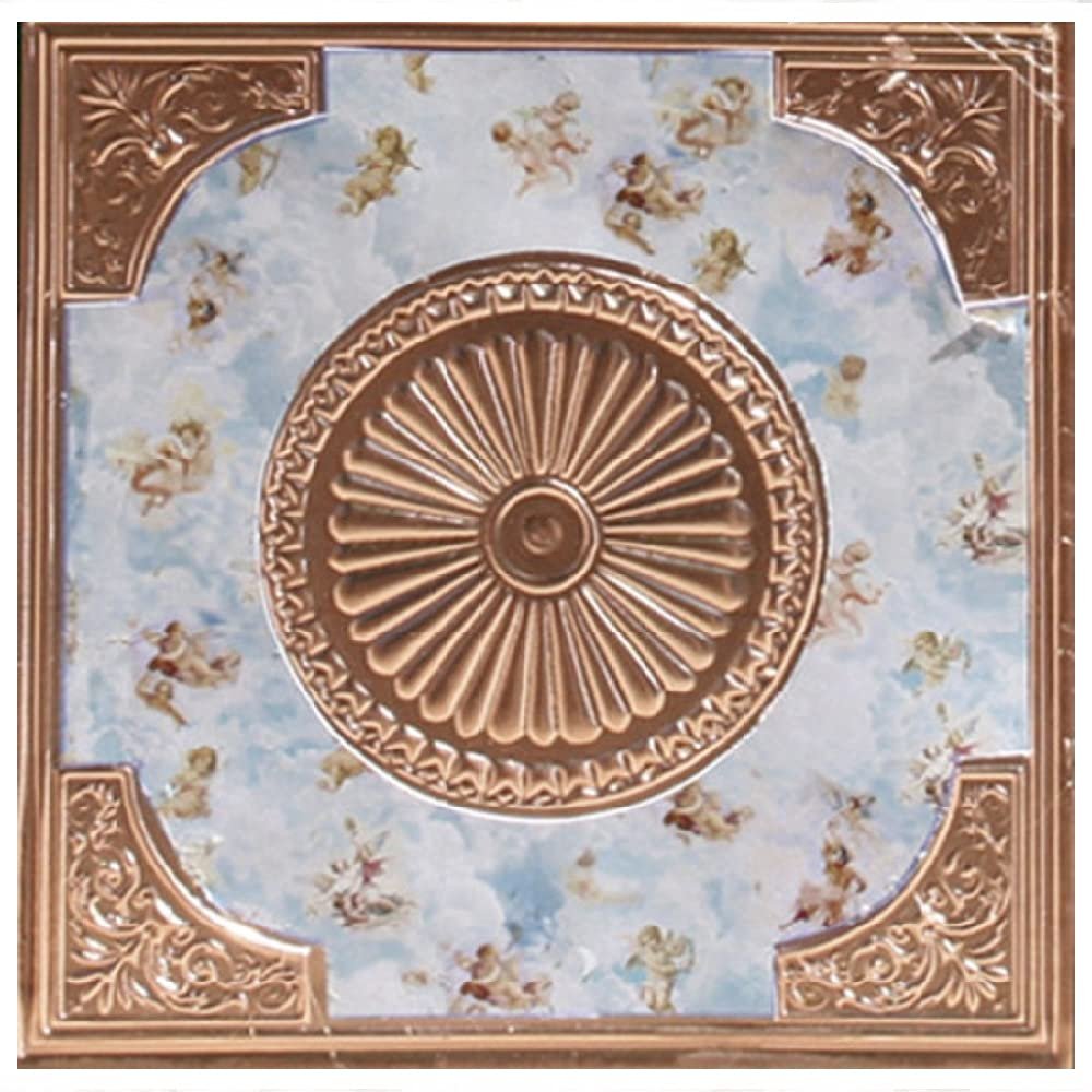Melody Jane Dollhouse Copper Square Ceiling with Angels & Clouds Miniature Light Accessory