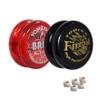 Yomega 2 Legendary Spinners The Original Yoyo with A Brain and Fireball Transaxle Yo-Yo for All Level String Trick Play +5 Extra Strings (Fireball Black-Brain Red) view 1
