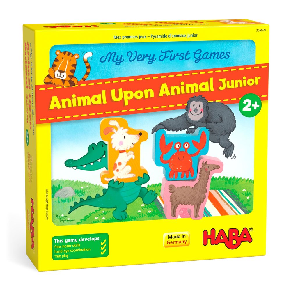 HABA My Very First Games - Animal Upon Animal Junior: Toddler Stacking Game for Preschool Learning Activities & Fun Family Games for Ages 2+