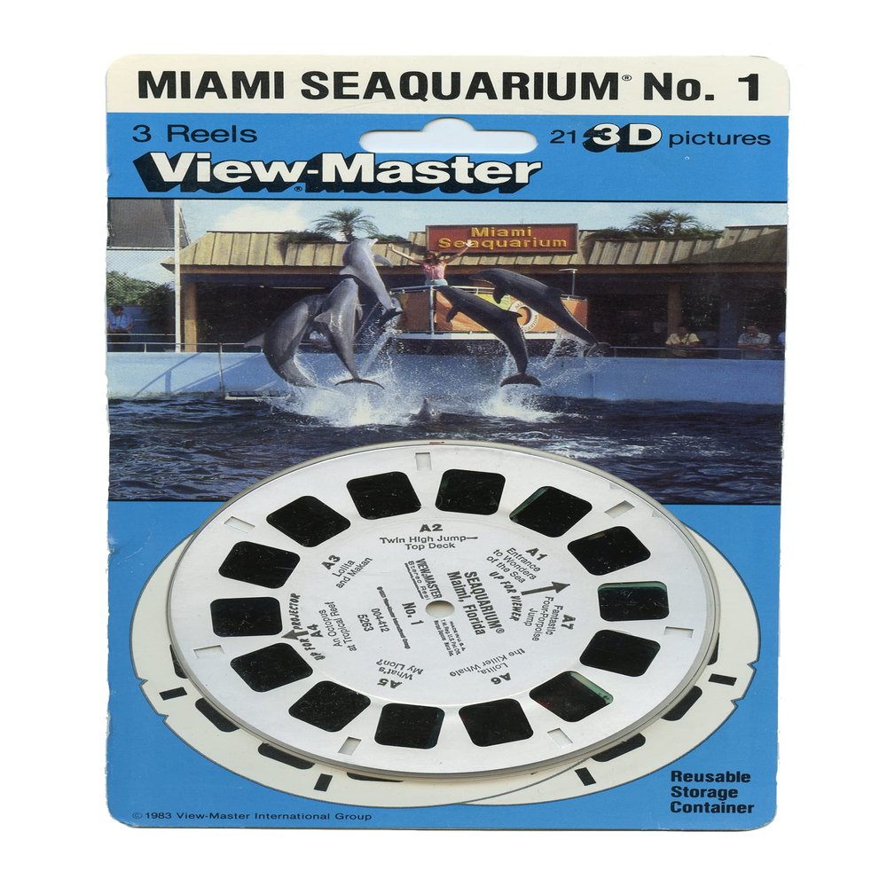 Miami Seaquarium, Florida - No. 1 - ViewMaster - 3 Reel Set - 21 3D Images