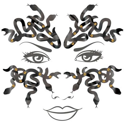 Black Snake Eyes Costume Accessory - 1 Set - Stunning, Perfect for Cosplay, Parties, Halloween & More