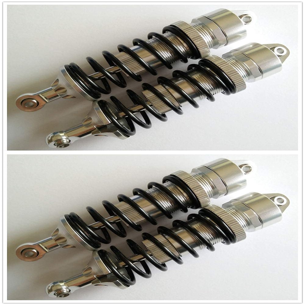 Aluminum Front and Rear Shocks Dampers -4pcs Silver for Traxxas 1/10 REVO EREVO E-REVO E-REVO 2.0 Summit 5460