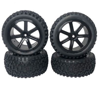 4Pcs YSIDO Upgrade 12mm Hex PreGlued Wheels and Tires Set for WLtoys 144001 124018 124019 1:10 1:12 1:16 16889 SMAX 1635 Off Road RC Car Truck Tyre