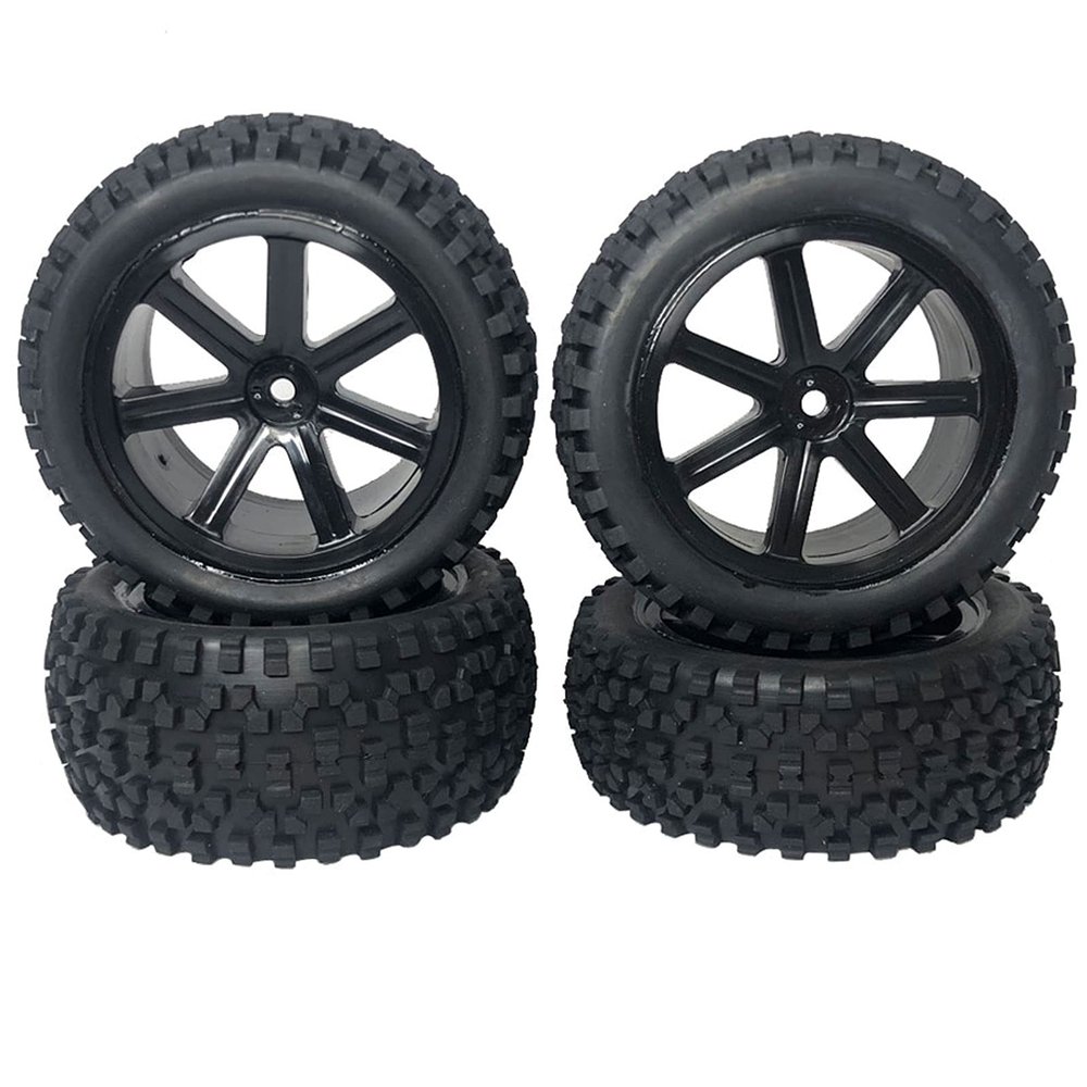 4Pcs YSIDO Upgrade 12mm Hex PreGlued Wheels and Tires Set for WLtoys 144001 124018 124019 1:10 1:12 1:16 16889 SMAX 1635 Off Road RC Car Truck Tyre