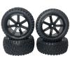 4Pcs YSIDO Upgrade 12mm Hex PreGlued Wheels and Tires Set for WLtoys 144001 124018 124019 1:10 1:12 1:16 16889 SMAX 1635 Off Road RC Car Truck Tyre view 1