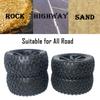 4Pcs YSIDO Upgrade 12mm Hex PreGlued Wheels and Tires Set for WLtoys 144001 124018 124019 1:10 1:12 1:16 16889 SMAX 1635 Off Road RC Car Truck Tyre view 3
