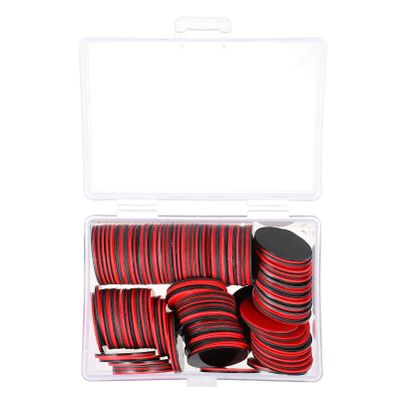 Kisangel 100Pcs Plastic Learning Counters Disks Bingo Chip Counting Discs Markers Math Counters Chips with Storage Box for Math Practice Poker Chips Game Tokens Red Black