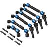 6Pcs Vgoohobby Hard Steel Front Rear CVD Drive Shaft Transmission Axle Upgrade Parts Compatible with Traxxas E-Revo 2.0 VXL 86086-4 1/10 RC Car (Blue) view 1