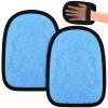 Skylety 2 Pcs Sand Wipe Off Mitts Beach Mitt Wipe Duster Cleaner for Summer Volleyball Sandbox Water Activity Soft Towel Clean Sand from Skin Mitt Pack for Surf Ocean Lakeside Recreation(Blue) view 1