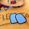 Skylety 2 Pcs Sand Wipe Off Mitts Beach Mitt Wipe Duster Cleaner for Summer Volleyball Sandbox Water Activity Soft Towel Clean Sand from Skin Mitt Pack for Surf Ocean Lakeside Recreation(Blue) view 4