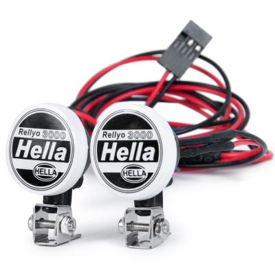 Que-T 2pcs Round Light Headlight Spotlight for 1: 10 RC Trx4 TRX6 SCX10 90046 RC Car