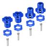4Pack Vgoohobby Aluminum 17mm Splined Wheel Hex Hub Nut Compatible with Traxxas E-Revo Revo 3.3 E-Maxx Summit Slayer Pro 4X4 1/10 RC Monster Truck (Blue) view 2