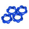 4Pack Vgoohobby Aluminum 17mm Splined Wheel Hex Hub Nut Compatible with Traxxas E-Revo Revo 3.3 E-Maxx Summit Slayer Pro 4X4 1/10 RC Monster Truck (Blue) view 4