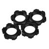 4Pack Vgoohobby Aluminum 17mm Splined Wheel Hex Hub Nut Compatible with Traxxas E-Revo Revo 3.3 E-Maxx Summit Slayer Pro 4X4 1/10 RC Monster Truck (Black) view 4