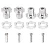 4Pack Vgoohobby Aluminum 17mm Splined Wheel Hex Hub Nut Compatible with Traxxas E-Revo Revo 3.3 E-Maxx Summit Slayer Pro 4X4 1/10 RC Monster Truck (Silver) view 1