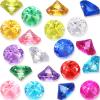 Chalyna Diving Gems Pool Toys 16 Pieces Large Acrylic Gems Big Diamond Gems Pirate Treasure Chest Summer Underwater Swimming Toys for Birthday Swimming Training Gift Water Pool view 1